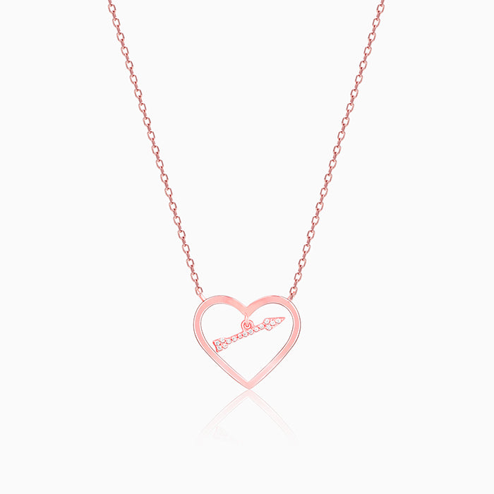 Rose Gold Heartstrings Necklace