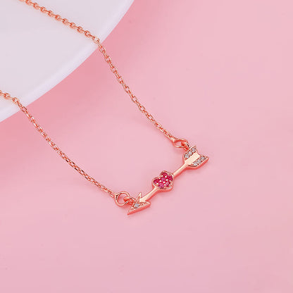 Rose Gold Cupid's Arrow Necklace