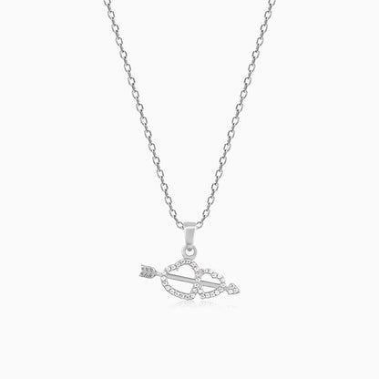 Silver Fated Love Pendant with Link Chain
