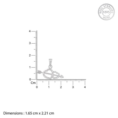 Silver Fated Love Pendant with Link Chain