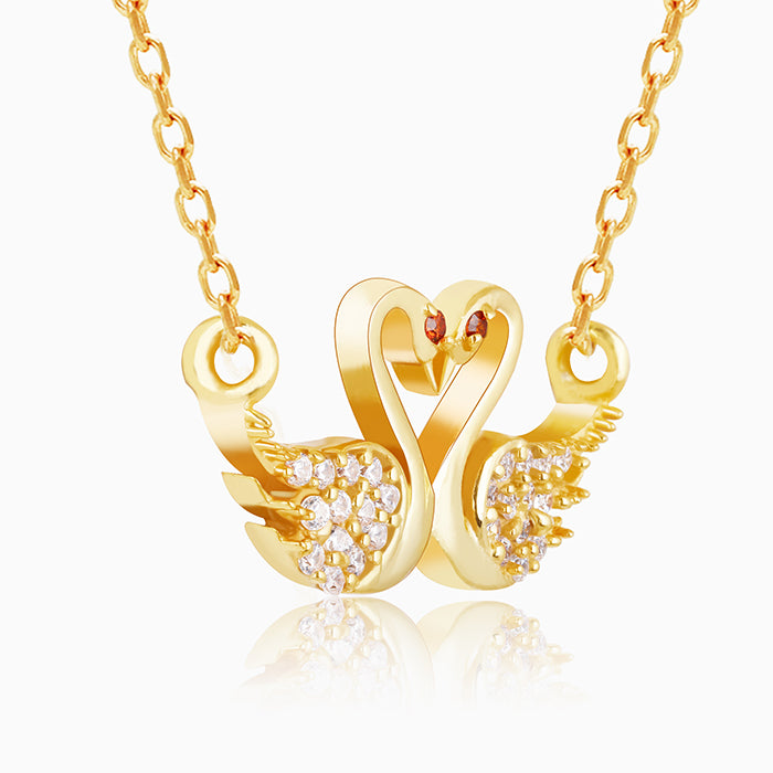 Golden Swan Love Necklace