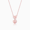 Rose Gold Intertwined Leaves Necklace