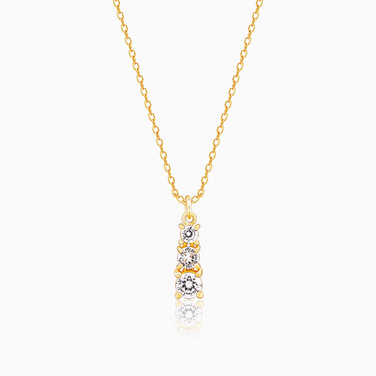 Golden Gleaming Grace Pendant with Link Chain