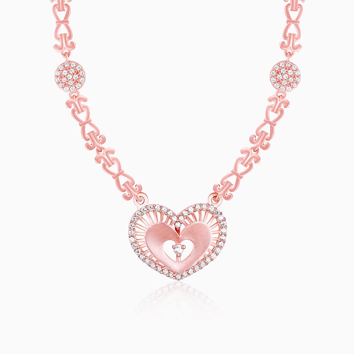 Anushka Sharma Rose Gold Love Affair Necklace - Image 1