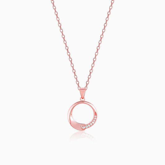 Rose Gold Circle of Love Pendant with Link Chain – GIVA