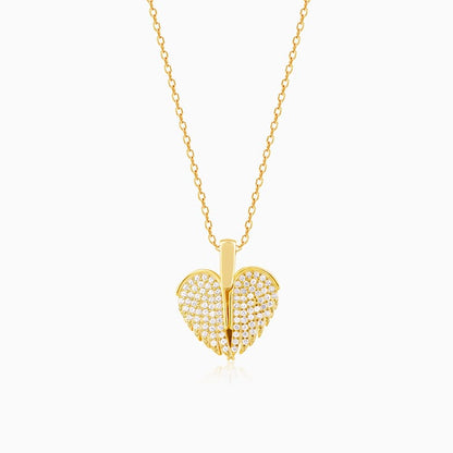 Anushka Sharma Golden Secret Heart Pendant with Link Chain