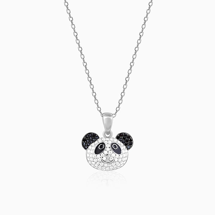 Silver Panda Power Pendant with Link Chain