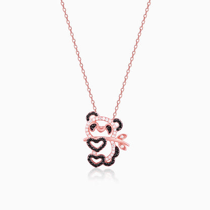 Rose Gold Panda Heart Me Necklace
