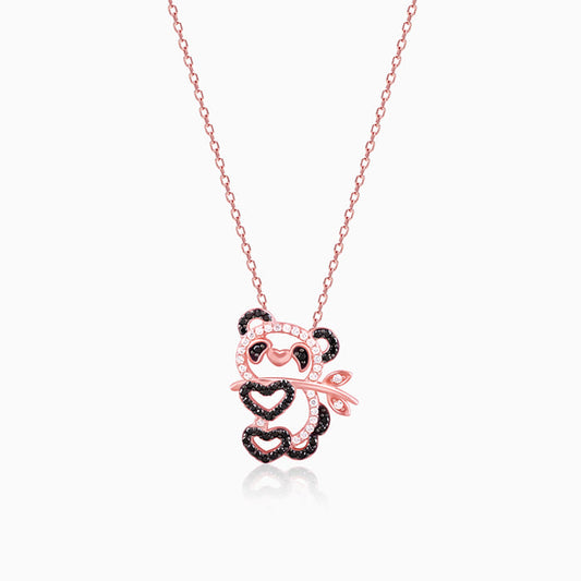Rose Gold Panda Heart Me Necklace
