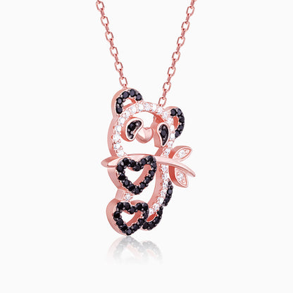 Rose Gold Panda Heart Me Necklace