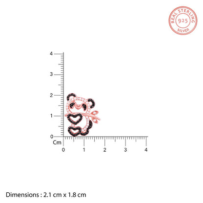 Rose Gold Panda Heart Me Necklace