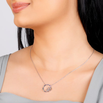Silver Leafy Love Necklace