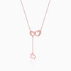 Rose Gold Hearts Dripping with Love Necklace