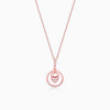 Rose Gold In The Circle of Your Love Pendant with Chain