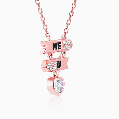 Rose Gold You and Me Necklace
