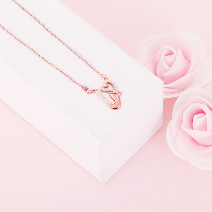 Rose Gold Musical Love Necklace