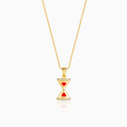 Golden Time for Love Pendant with Link Chain
