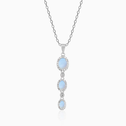 Silver Heavenly Harmony Moonstone Necklace