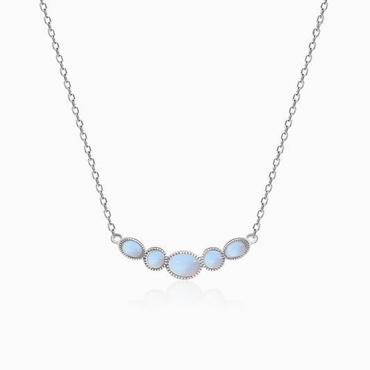 Silver Lunar Lustre Moonstone Necklace