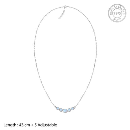 Silver Lunar Lustre Moonstone Necklace