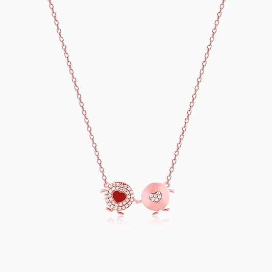 Rose Gold Duo Heart Necklace
