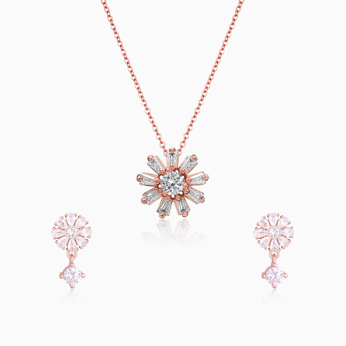 Rose Gold Prince's Pine Floral Set
