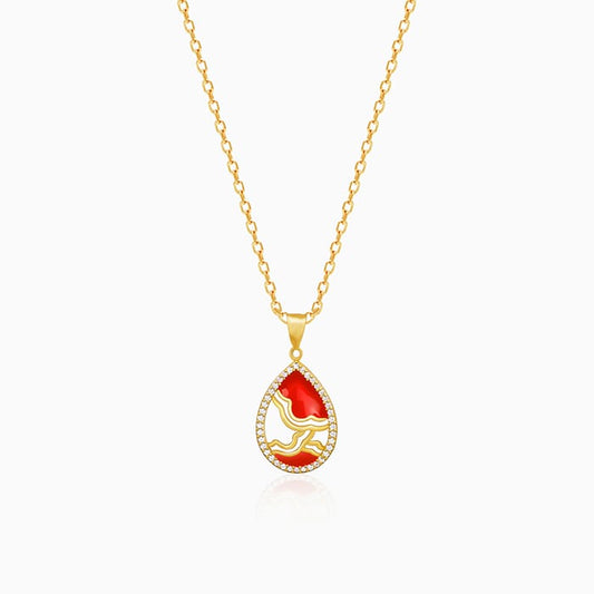 Golden Royal Heritage Pendant with Link Chain