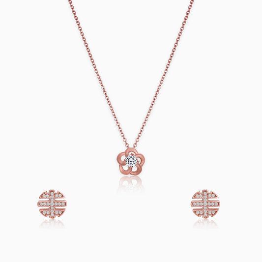 Rose Gold Elegant Flower Set