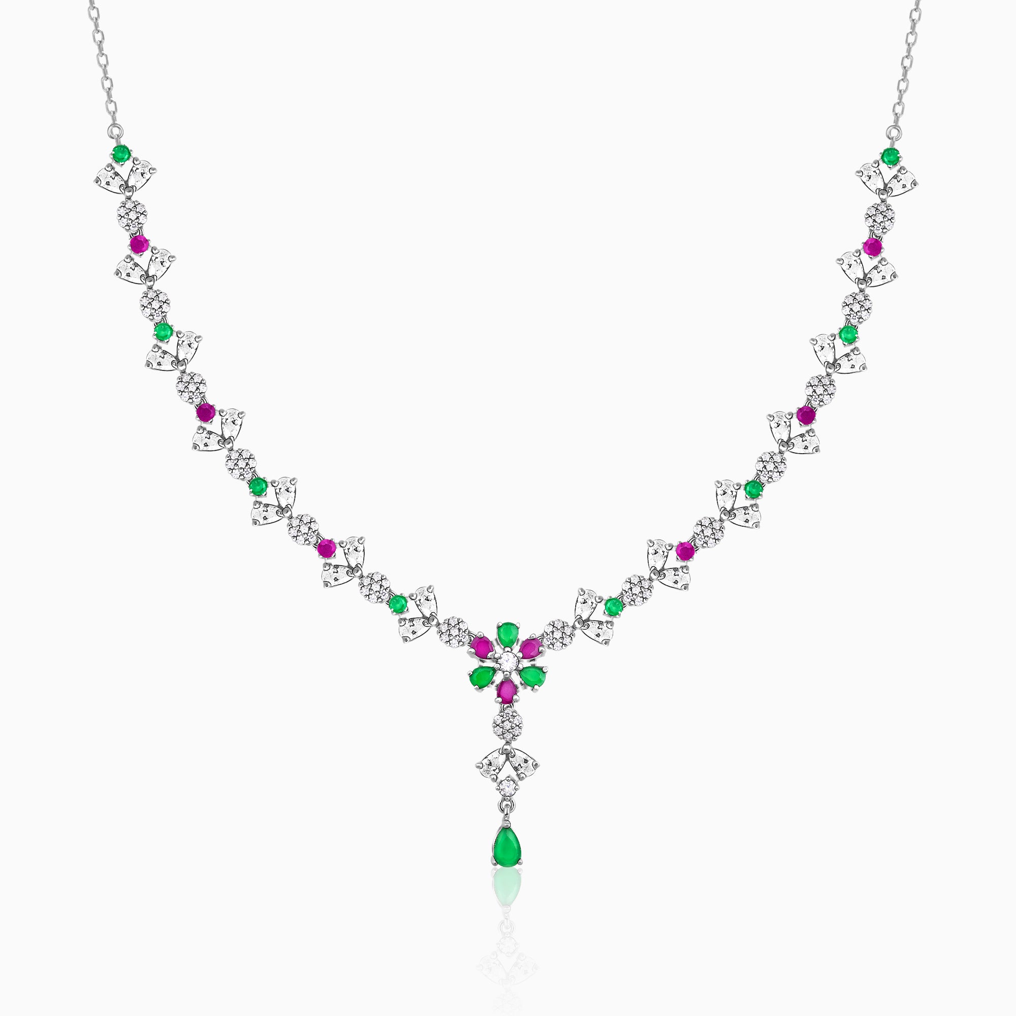 Silver Blooming Floweret Necklace GIVA Jewellery