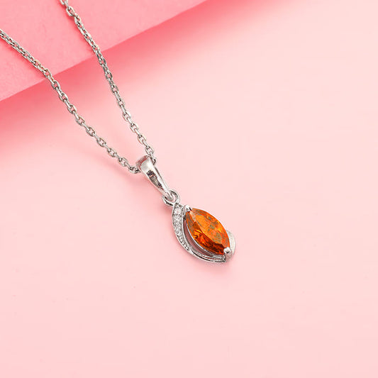 Silver Adorned with Love Pendant With Link Chain