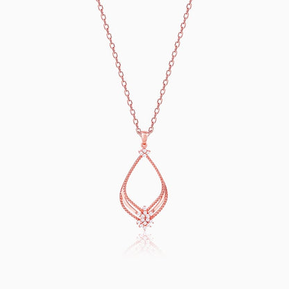Rose Gold Princess Pendant With Link Chain
