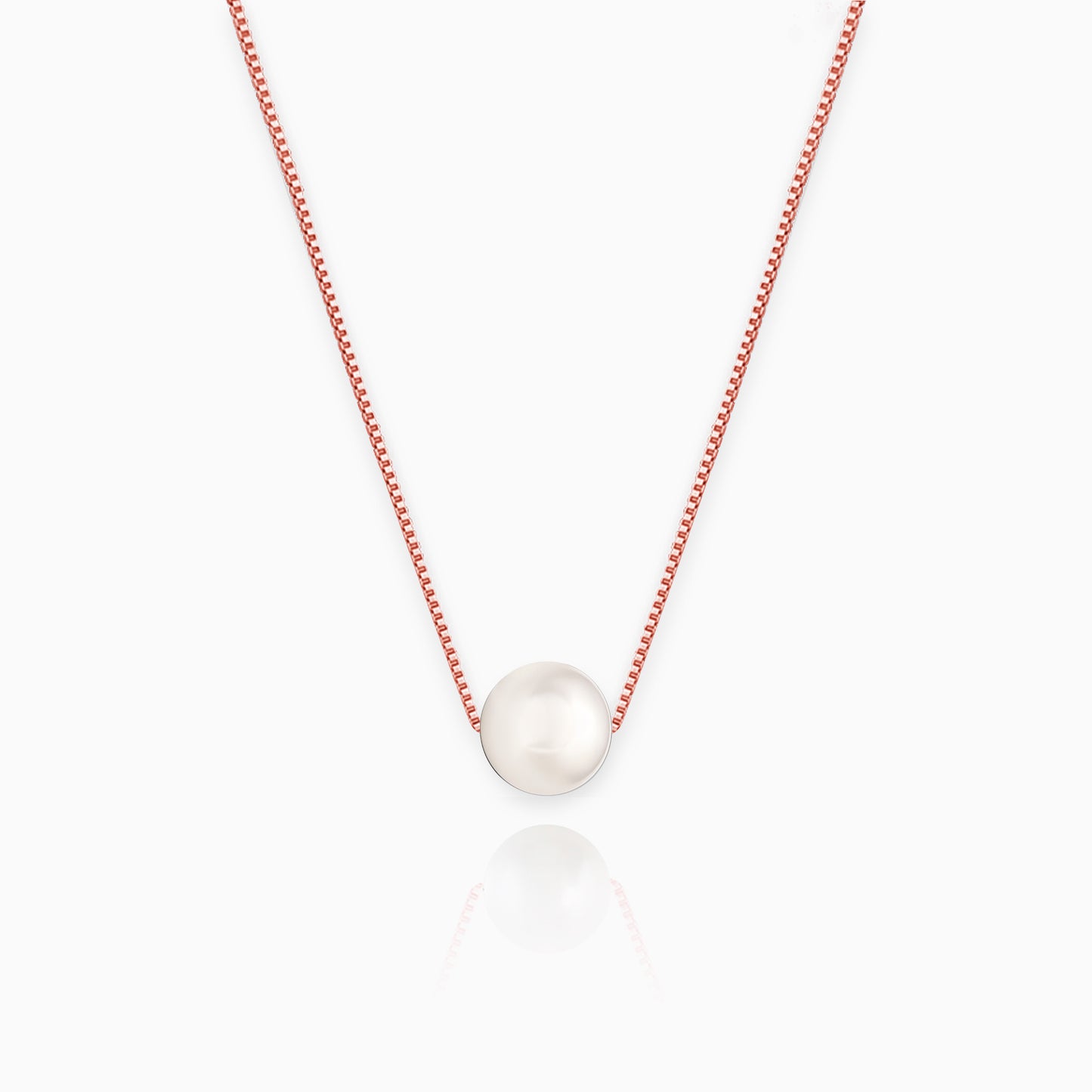 Silver Rose Gold White Pearl Set