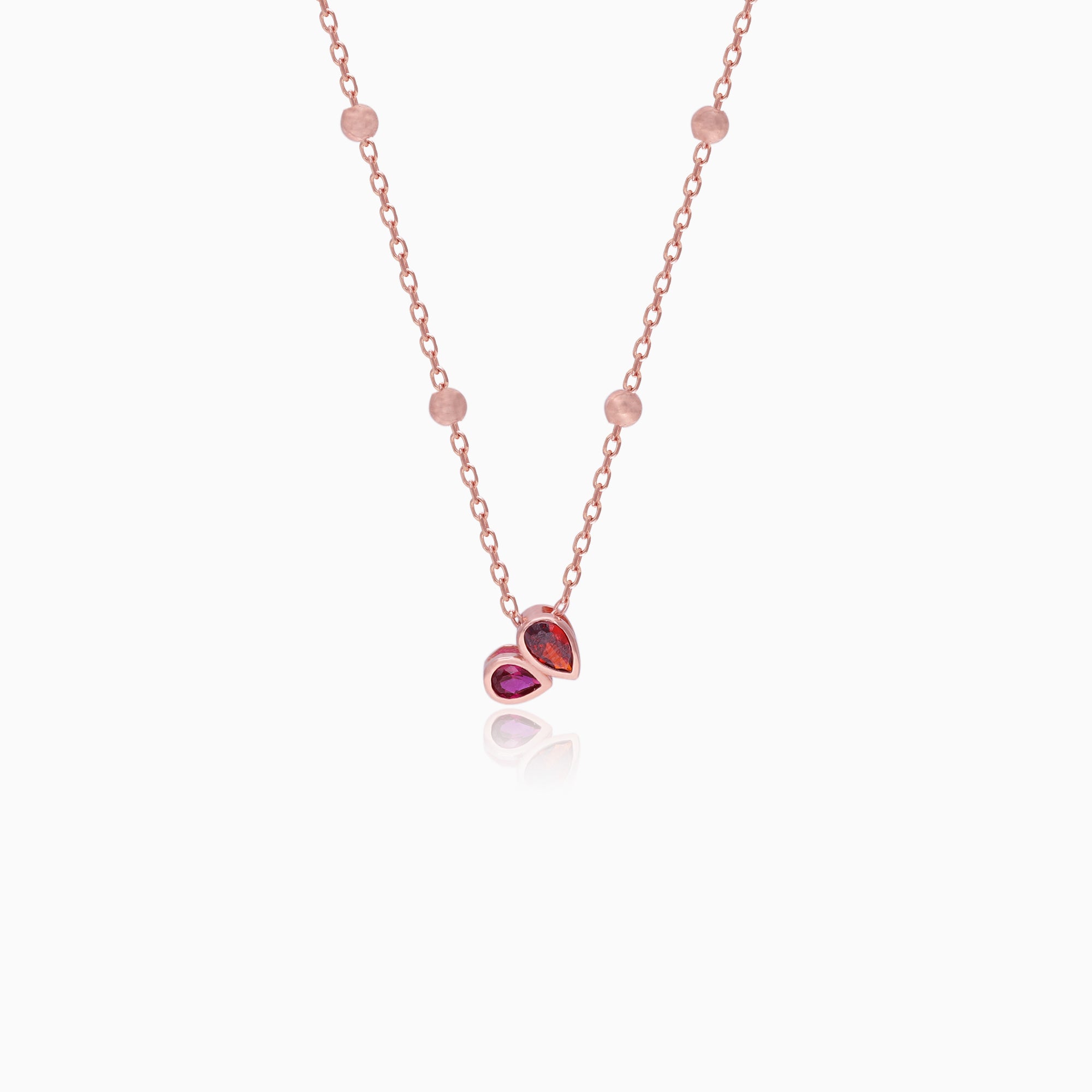 Rose Gold Crimson Heart Necklace – GIVA Jewellery