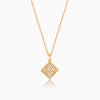 Golden Maze Pendant with Link Chain