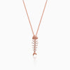 Matte Rose Gold Fishbone Pendant