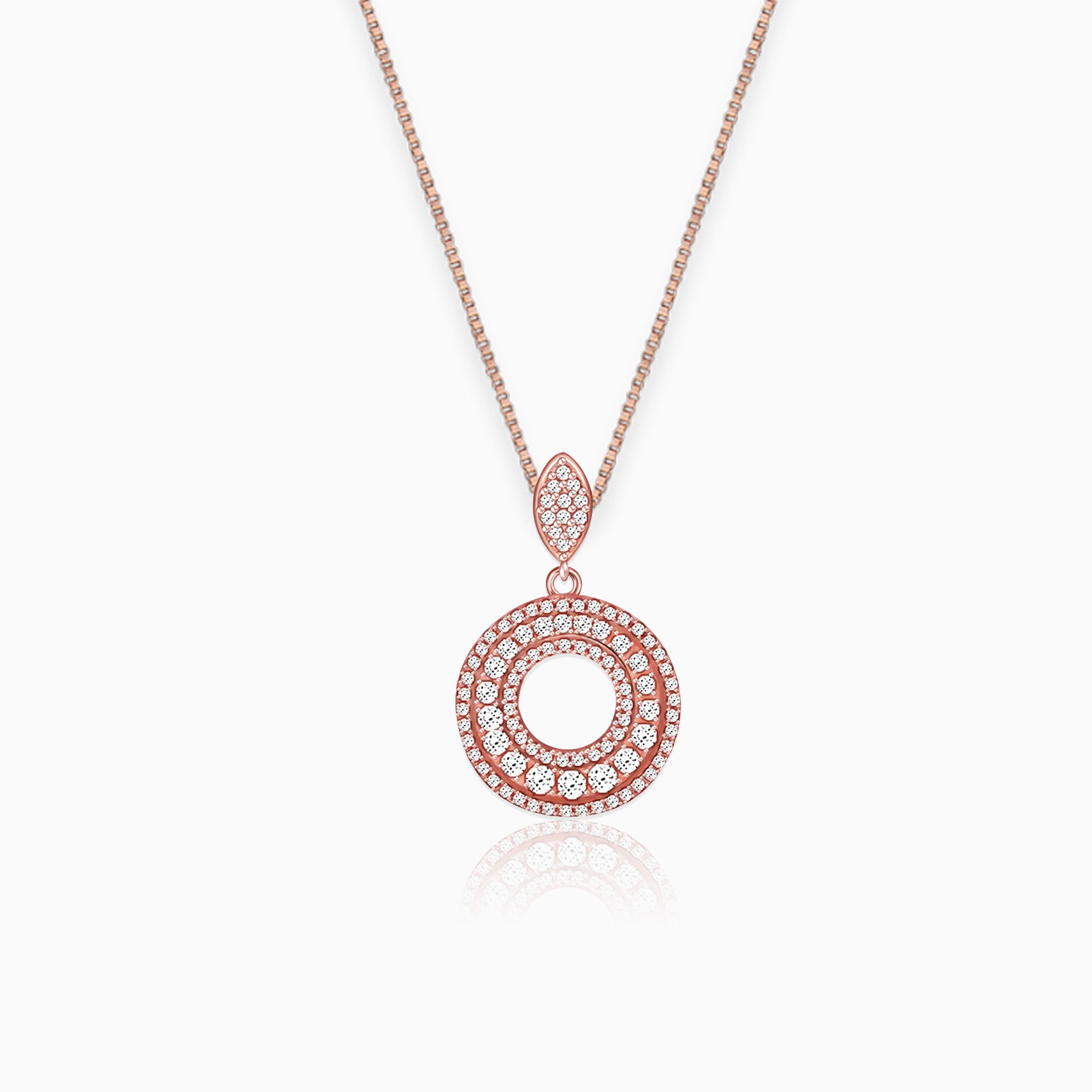 Chatelaine® Pavé Bezel Pendant Necklace in 18K Rose Gold with Morganite and  Diamonds, 9mm | David Yurman
