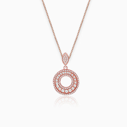 Rose Gold Classic Pendant with Link Chain