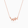 Rose Gold Minimal Leaf Pendant