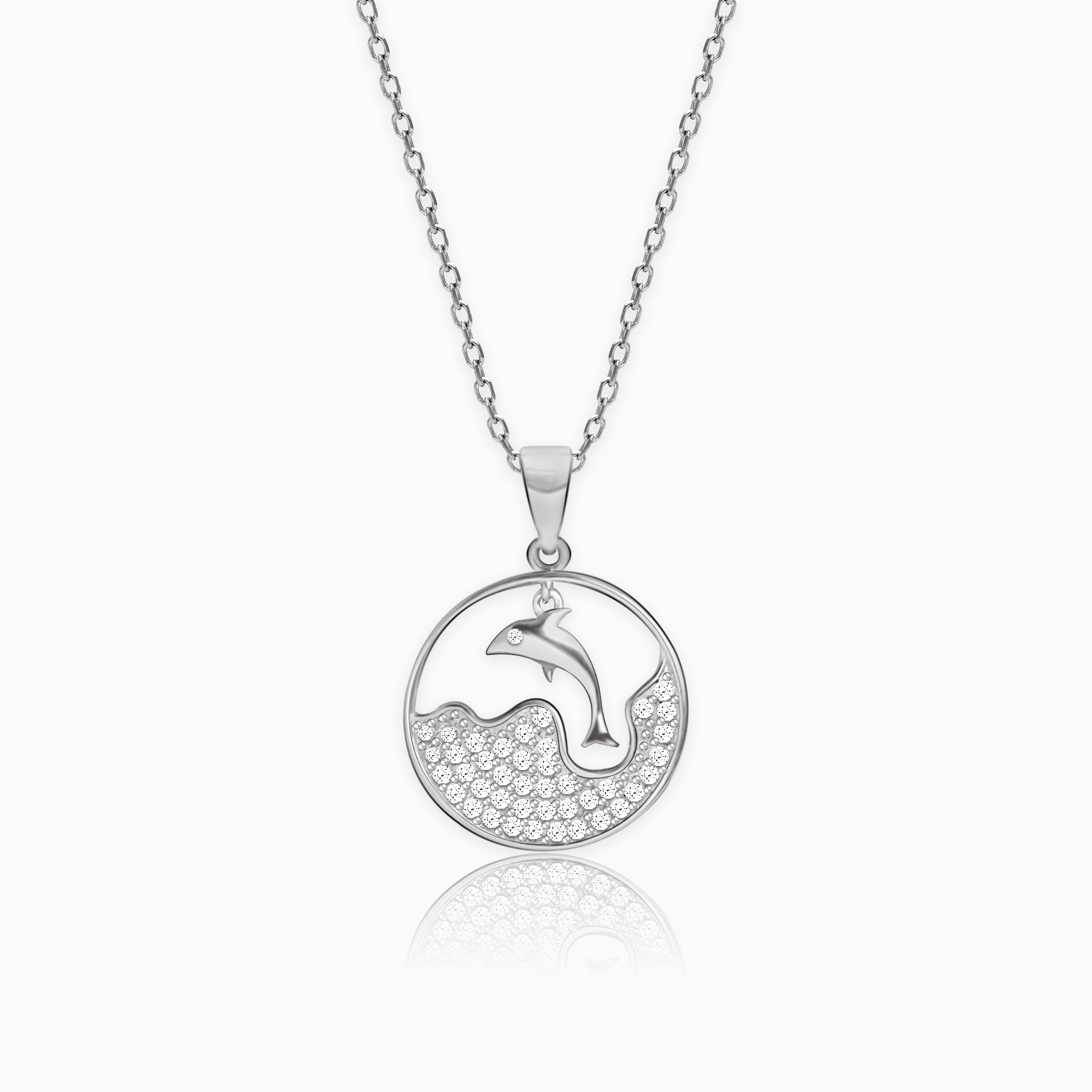 18K Italian Made Gold dolphin Necklace – SouthMiamiJewelers