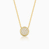 Golden Studded Disk Necklace