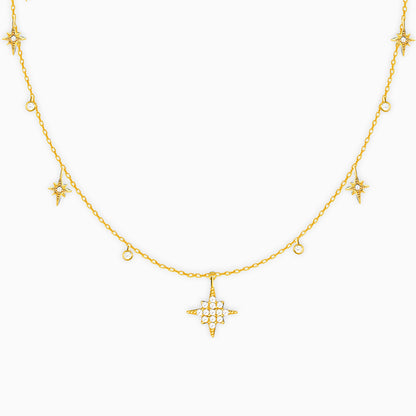 Golden Constellation Drop Necklace