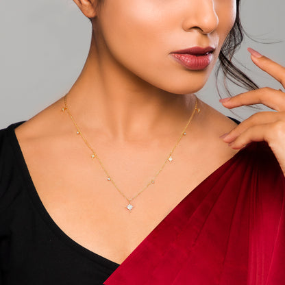 Golden Constellation Drop Necklace