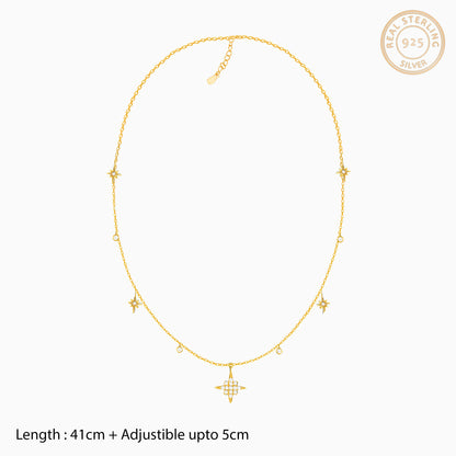 Golden Constellation Drop Necklace
