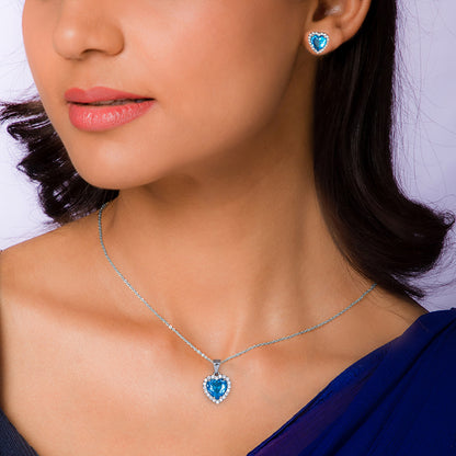 Silver Titanic Heart Of The Ocean Set