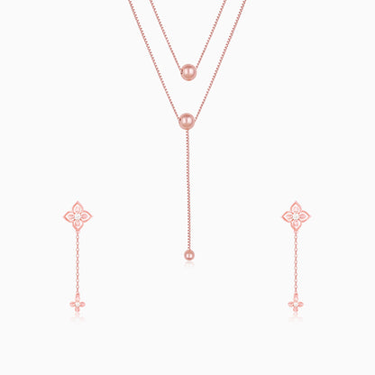 Rose Gold Artsy Dangling Set