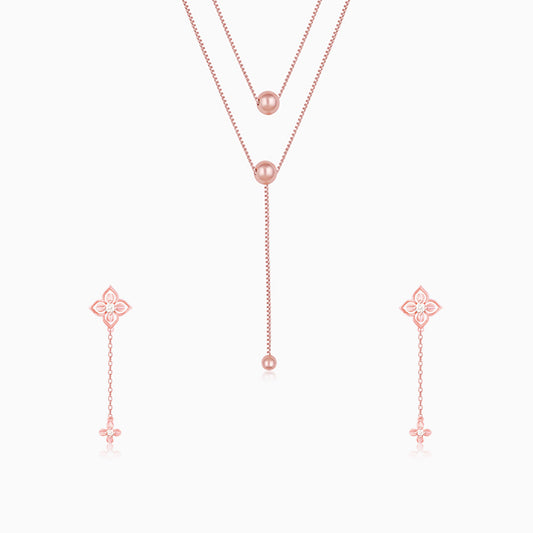 Rose Gold Artsy Dangling Set