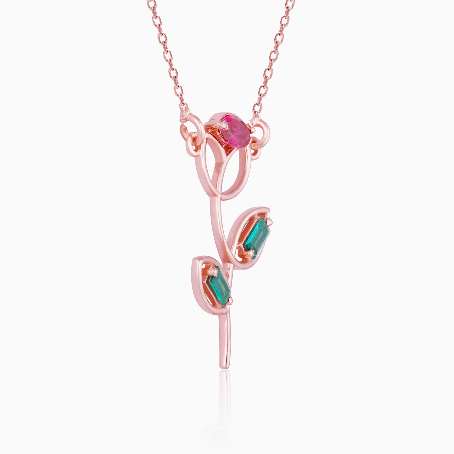 Rose Gold Classic Rose Necklace