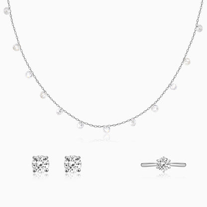 Silver Zircon Queens Set