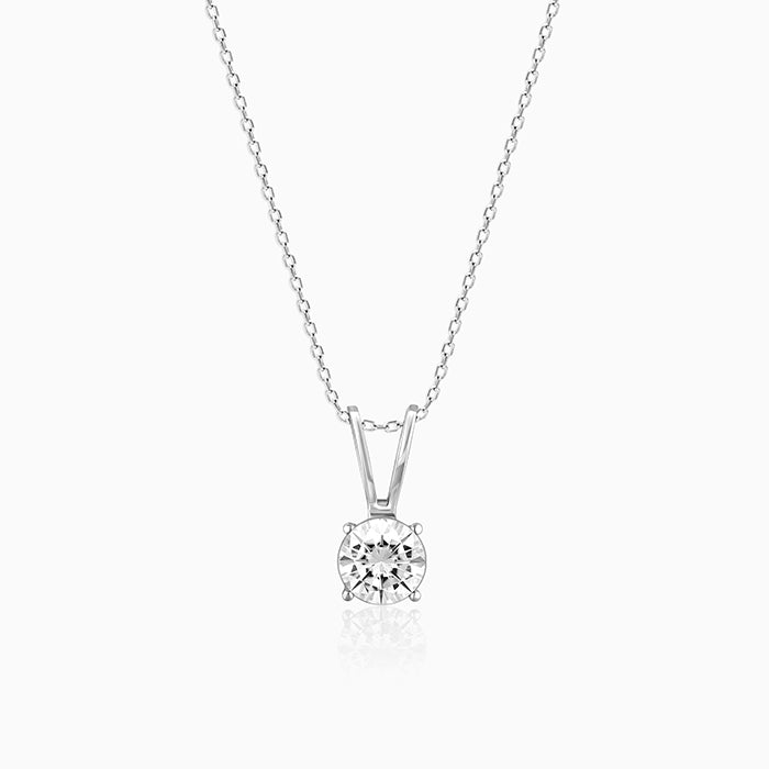 Silver Classic Vintage Solitaire Pendant & Ring Set - view 2
