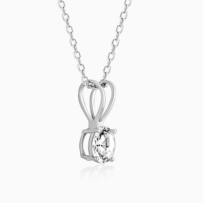 Silver Classic Vintage Solitaire Pendant & Ring Set - view 8